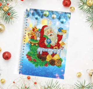 Preview: Diamond Painting 5D DIY Diamond Painting -Notizbuch -Weihnachtsmann